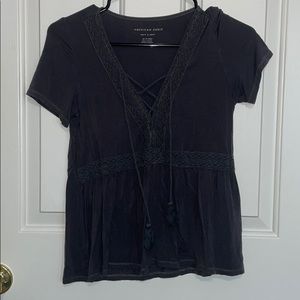 🌈 AEO Tassel V-neck t shirt